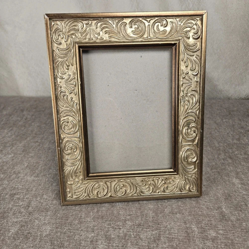 Ornate Champagne Gold Baroque Style 5x7 Photo Frame Scrollwork 2X24-57